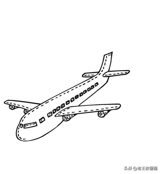 飞机简笔画儿童最简单,军用飞机怎么画简笔画