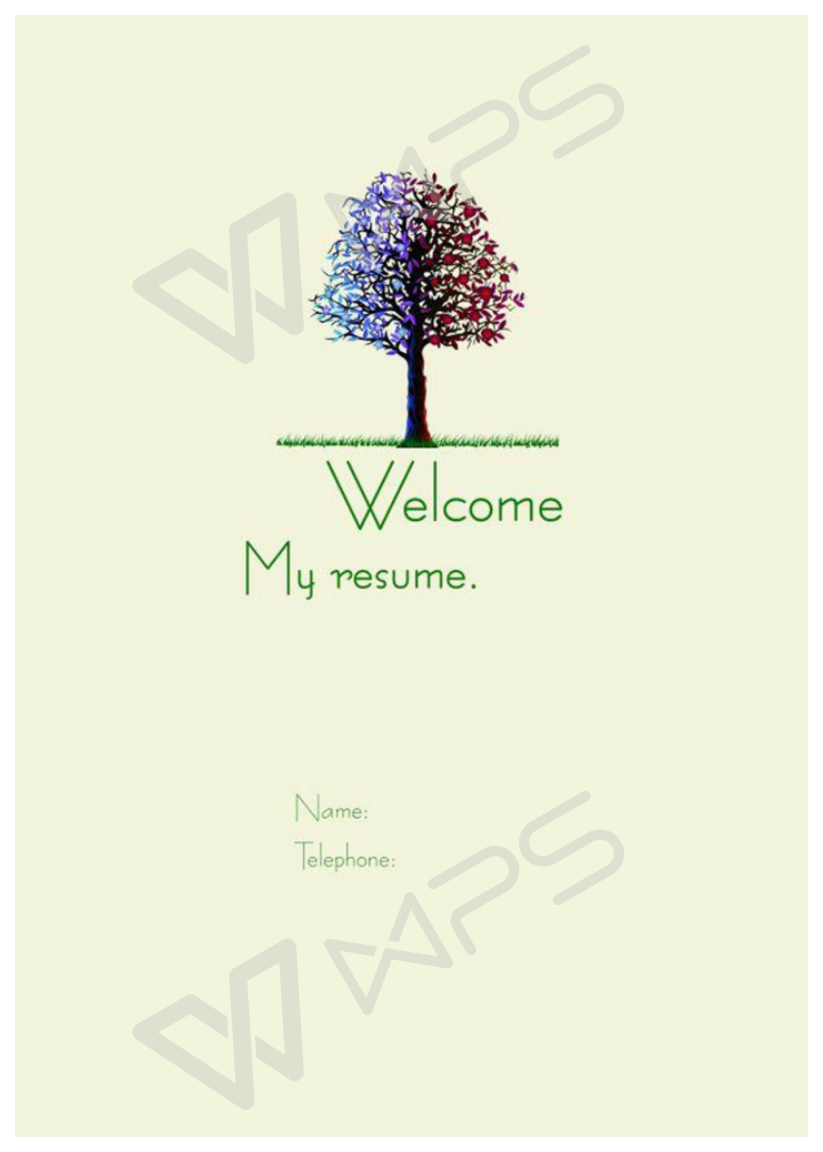 个人简历封面可爱,个人简历封面免费模板