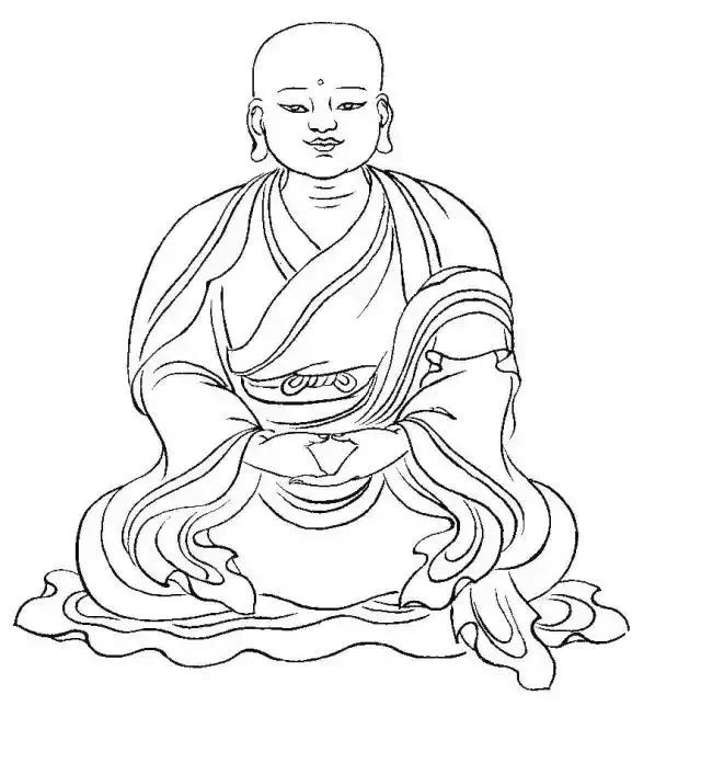 白描佛像线稿图片大全,白描佛像画法图片大全
