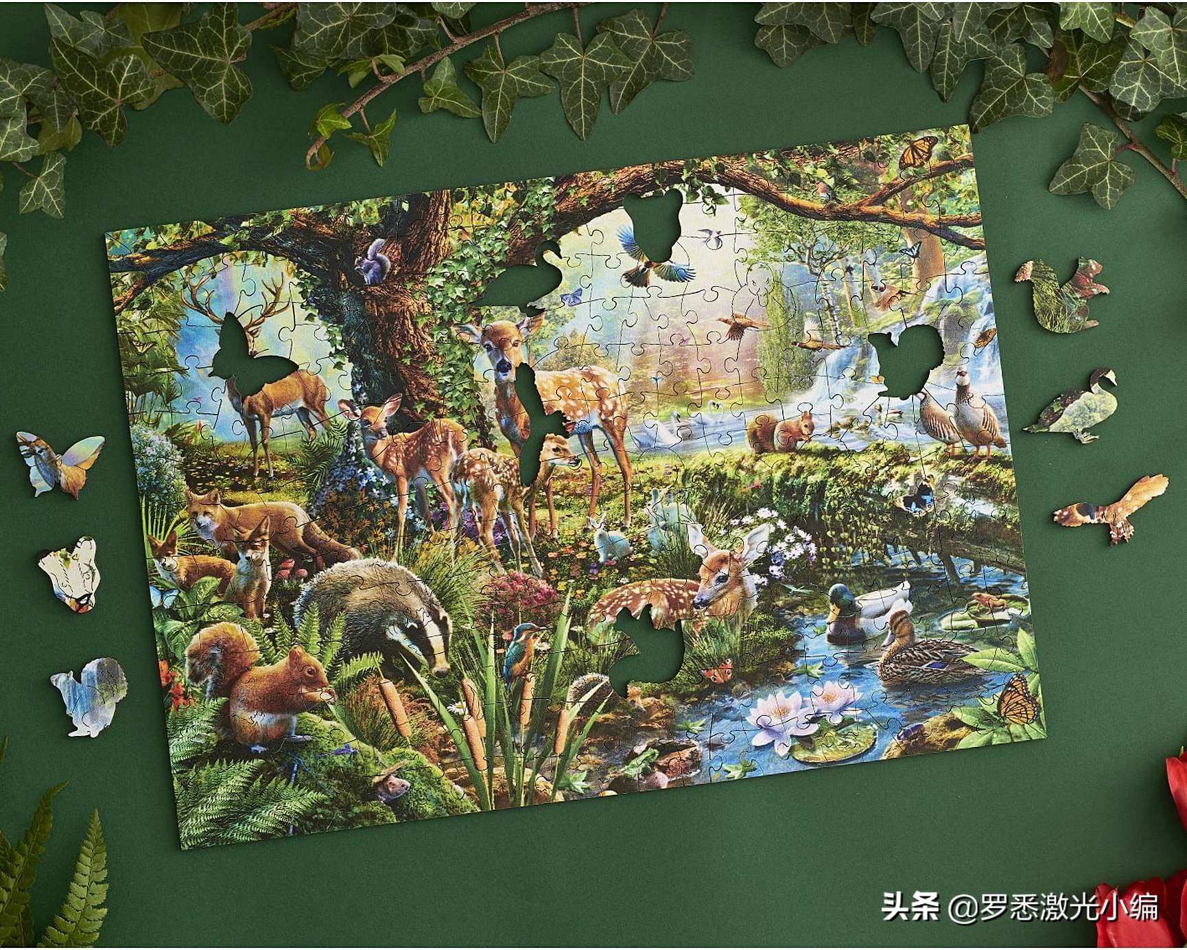 激光切割木质拼图周边,3d立体金属拼图激光切割