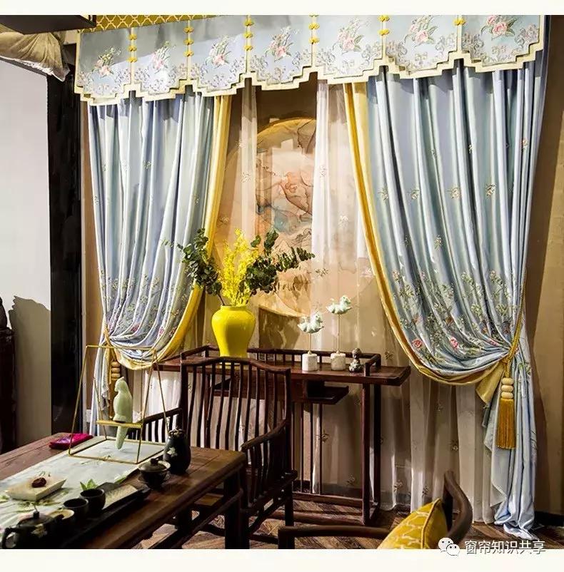 新中式25公分的帘头造型,新中式帘头尺寸