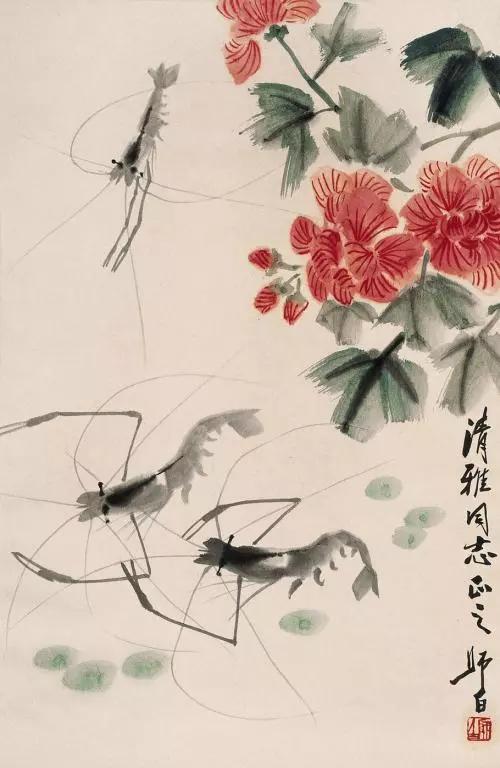 齐白石87岁画的虾背后的故事,齐白石画的虾真的图片及简介
