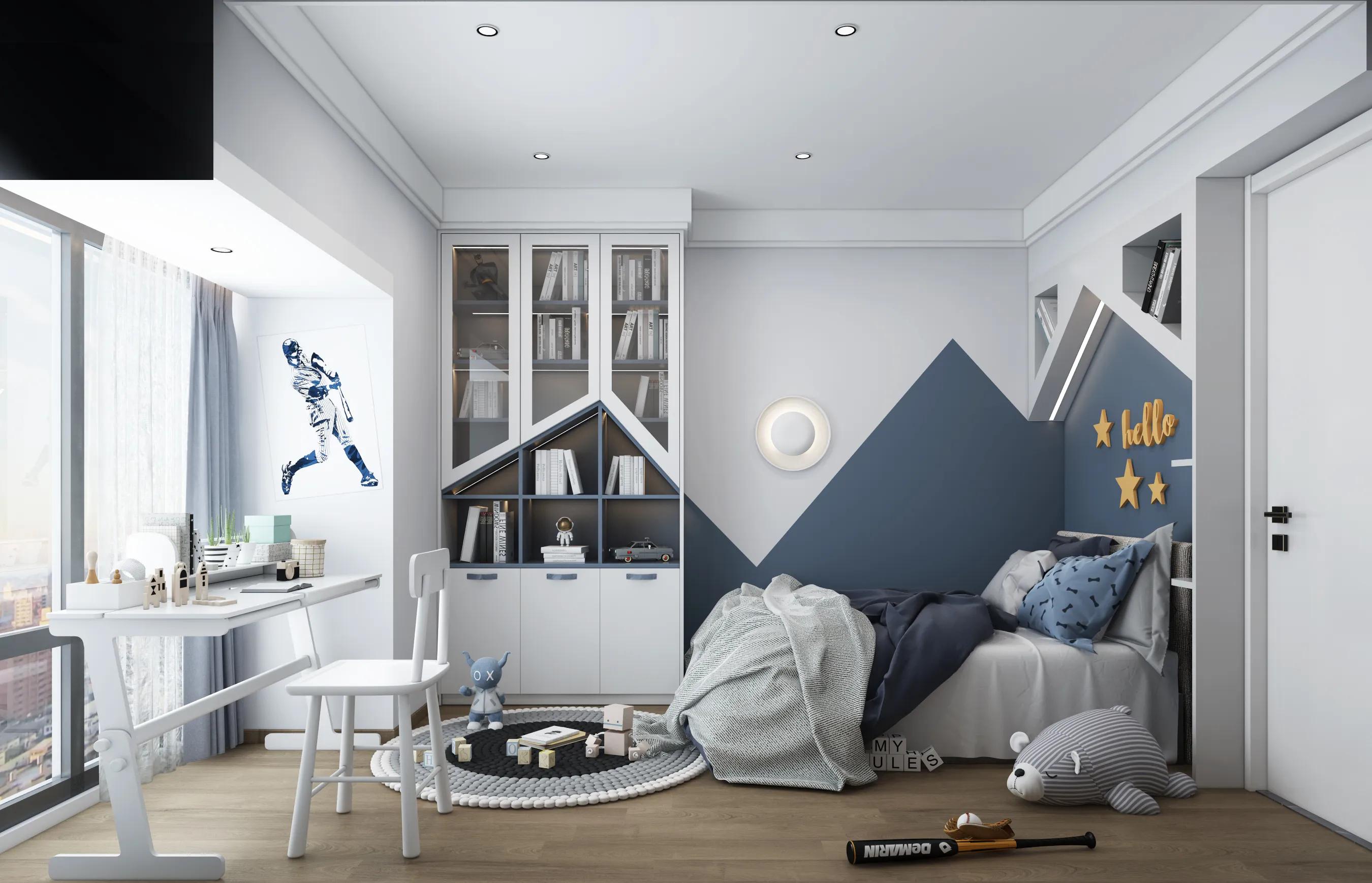 160平现代简约轻奢风格,160平方现代轻奢风