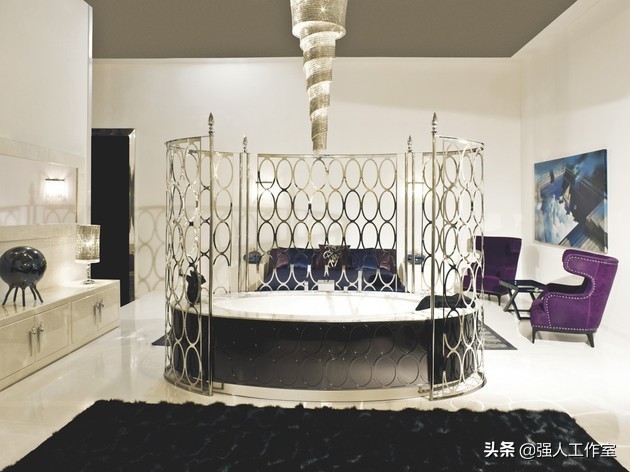 带浴缸的整体浴室卫生间,独立式超长款浴缸