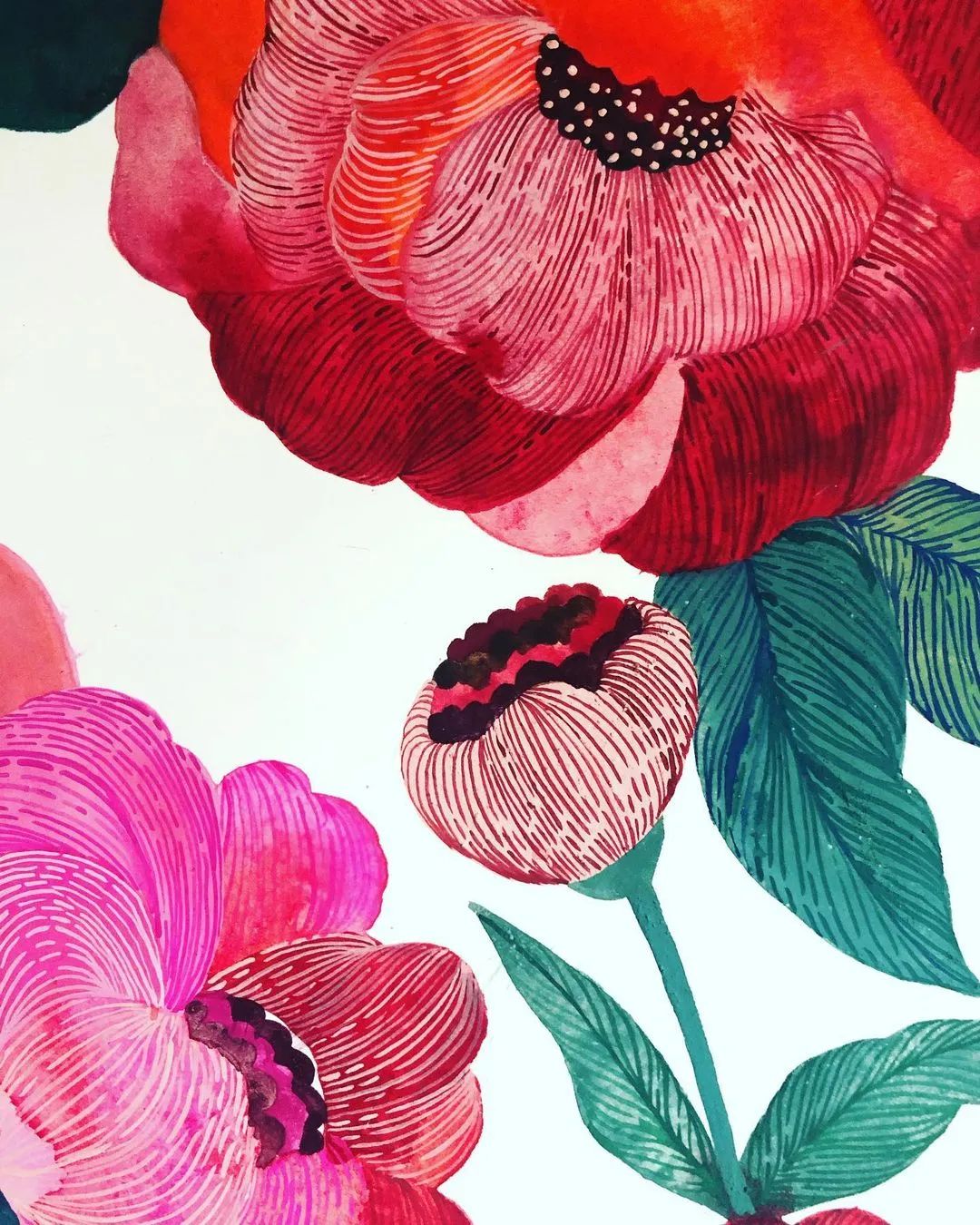 水彩渲染画建筑效果图,水彩平涂画