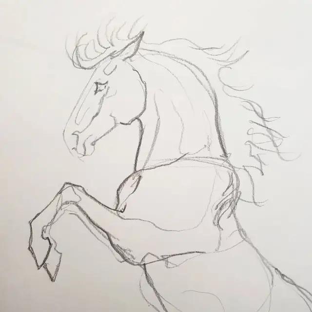 马怎么画简单图画,马怎么画更真实