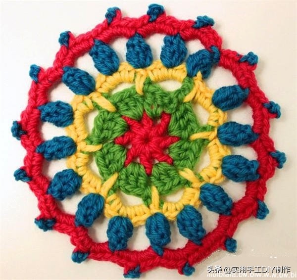 「钩编图解」民族风炫彩居家鞋子的详细编织过程