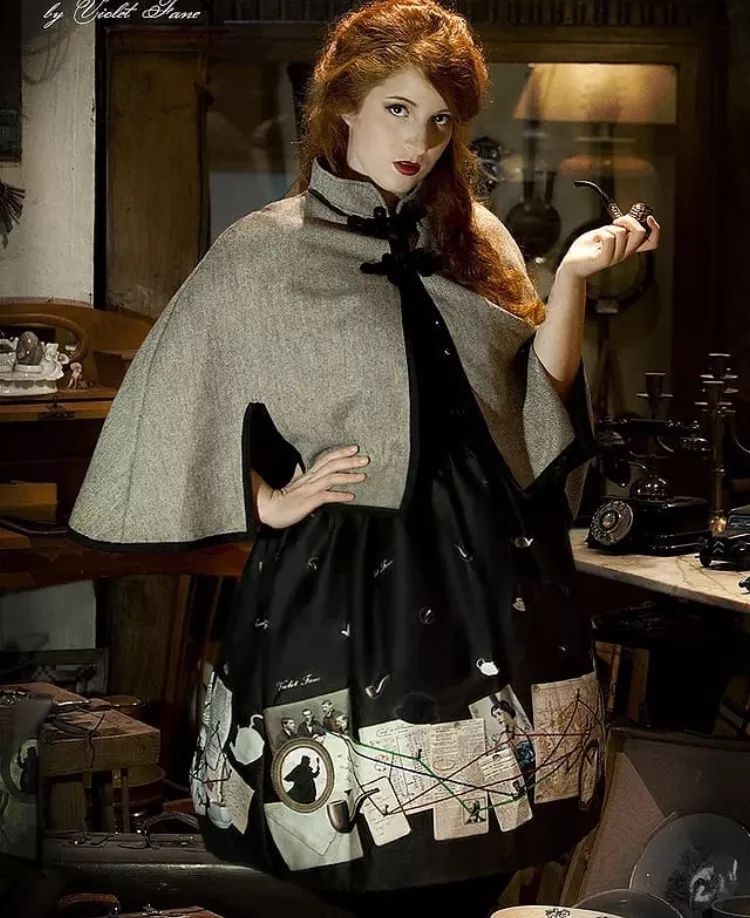 露锁骨洛丽塔洋装,洛丽塔复古洋装