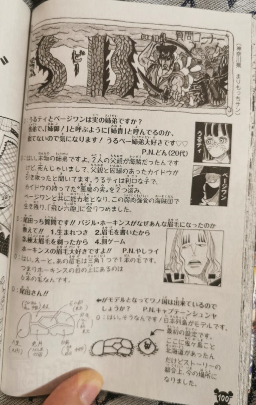 海贼王单行本第98卷附录,海贼王单行本100卷是多少话