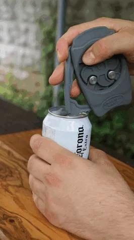 硬核开易拉罐神器，二话不说！直接把脑壳掀翻！