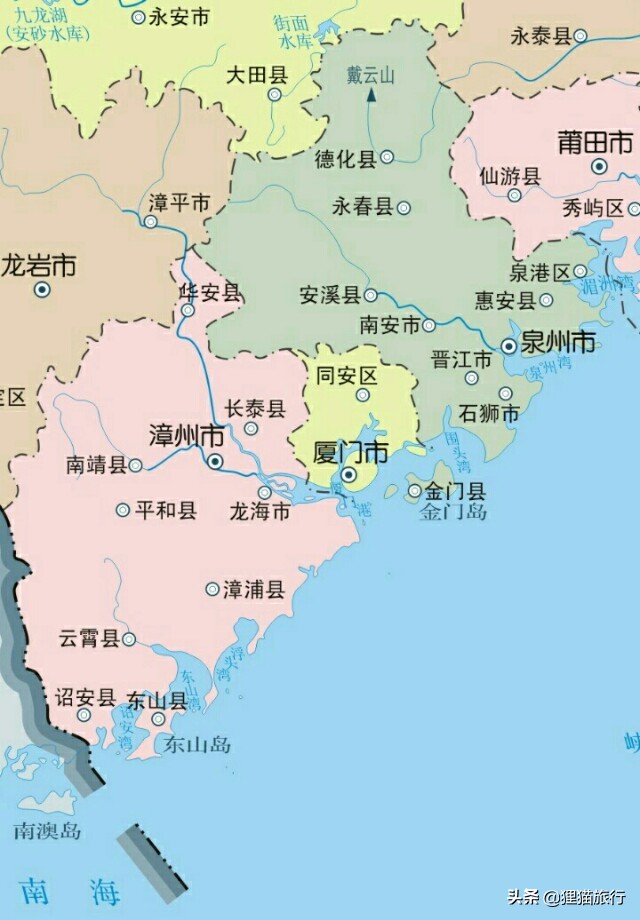 宁德、福州、莆田、泉州、厦门、漳州，福建的6个沿海城市