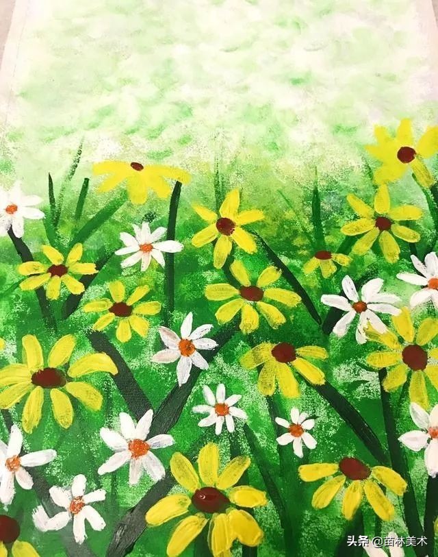 「创意水粉教案」公园里的一抹绿