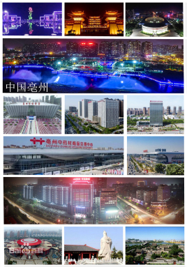 中国城市路网地图,安徽亳州城市全景