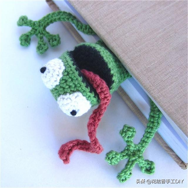 搞怪章鱼手工编织帽子,创意小动物书签编织法