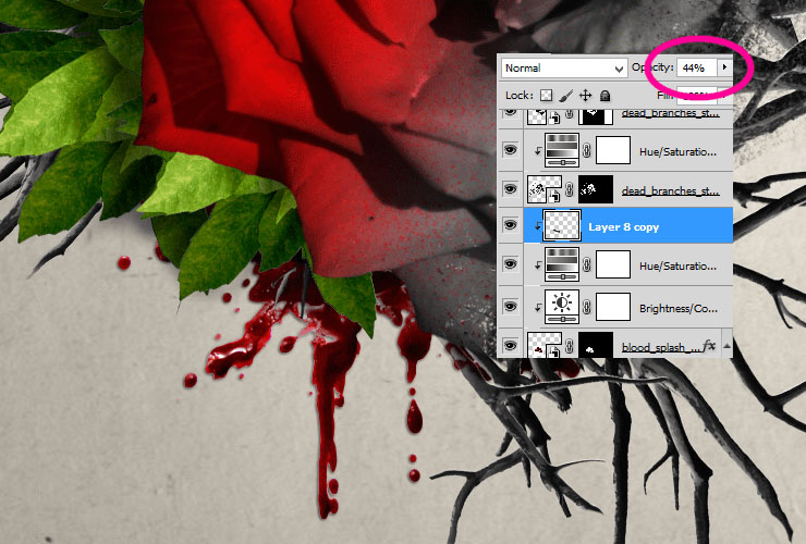 ps如何换花朵教程图解,ps怎么画枯萎的玫瑰