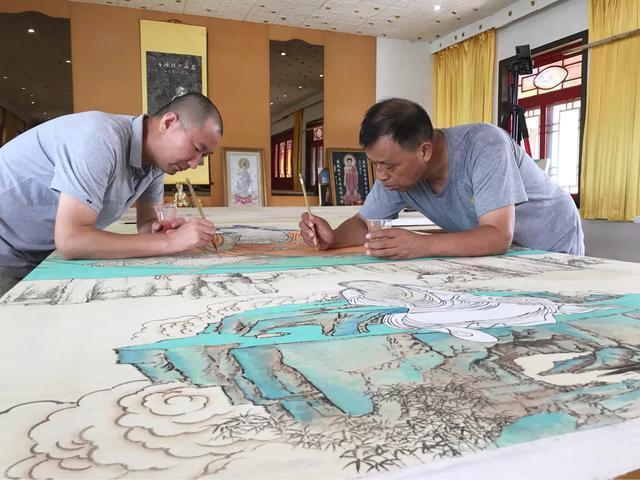 观音菩萨三十二像工笔画,观世音菩萨画像工笔画