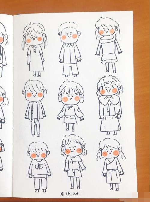 如何画小人简笔画,推爱心小人简笔画