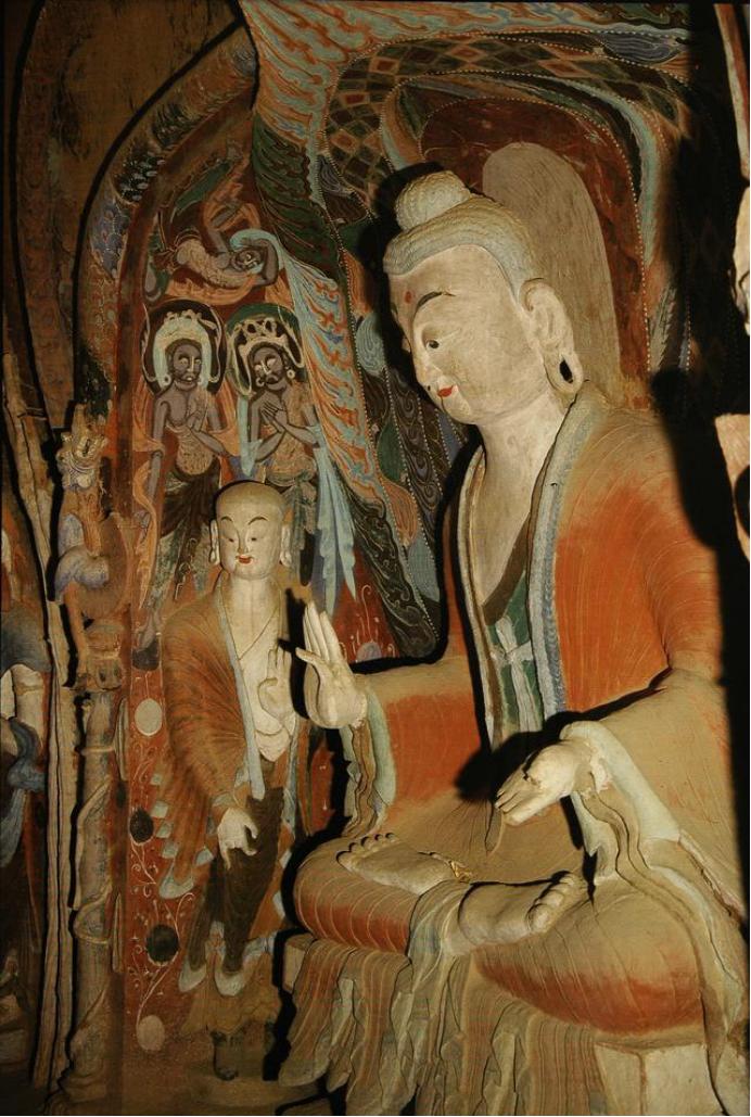 敦煌428窟介绍,敦煌329窟壁画飞天图