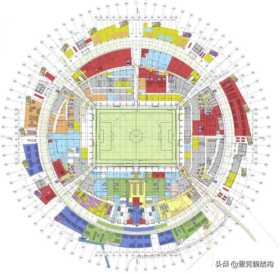 膜结构球场案例,膜结构球场效果图