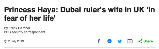 迪拜公主王妃为什么出逃,迪拜王妃出逃过程