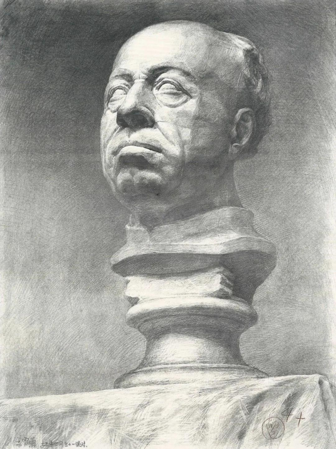 素描石膏像大师作品,石膏像名师