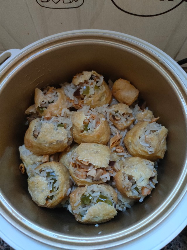 糯米饭酿豆腐最简单做法,饭酿豆腐