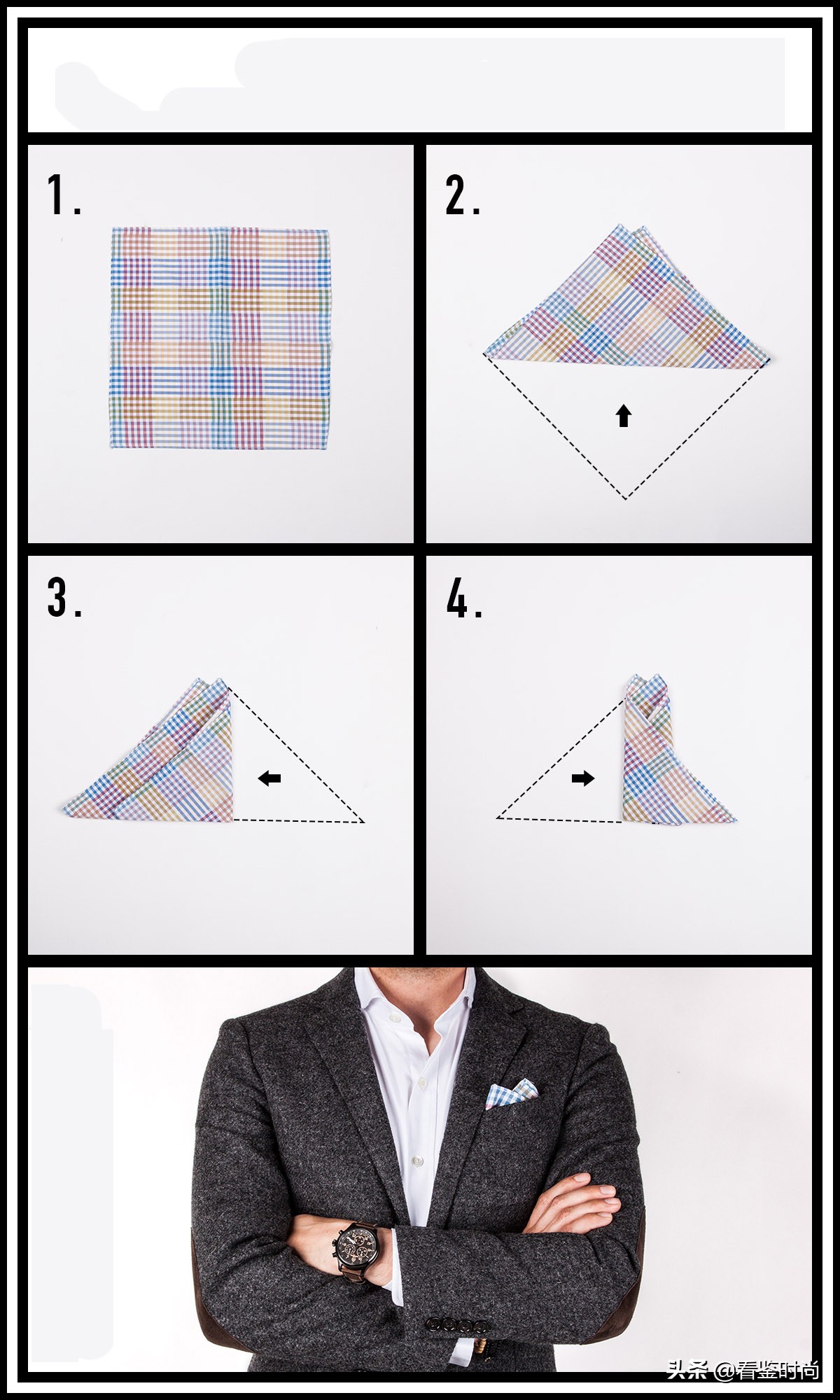 男士口袋方巾,男士小方巾怎么系简单好看