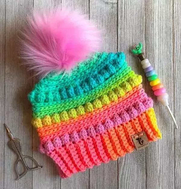 可爱毛线帽子儿童,最简单时尚的毛线帽子