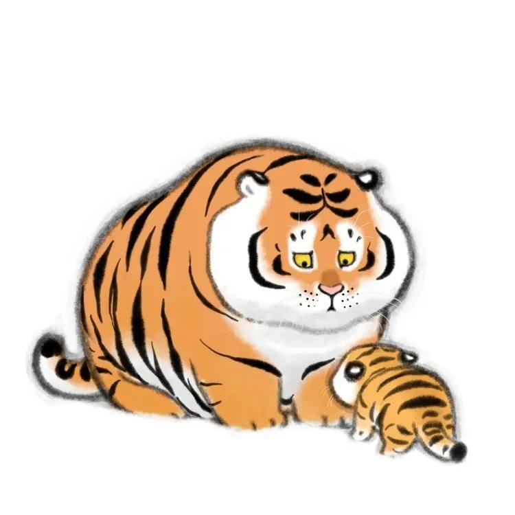 中二大叔画虎全集,中二大叔