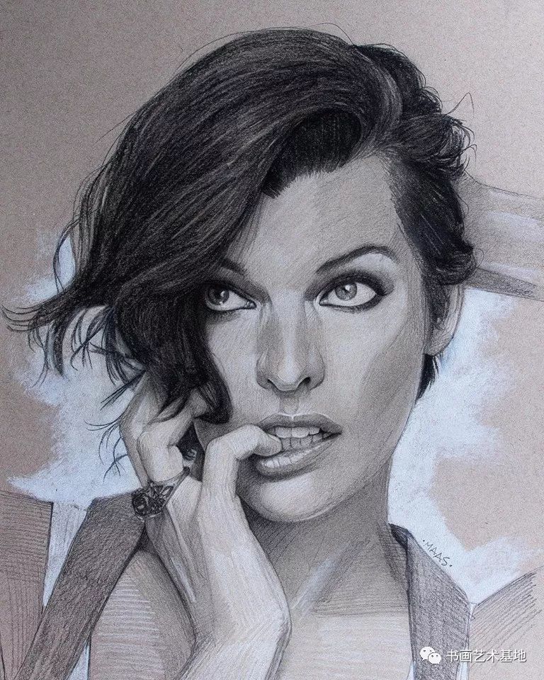 素描人像欧美明星,国外素描逼真的明星肖像