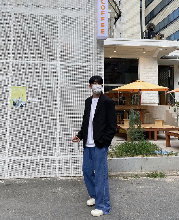 轻熟西装穿搭指南,韩系轻熟风西装外套男薄海蓝色