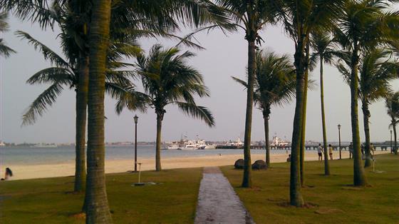 湛江坡头沿海花园,湛江海湾大桥东岸
