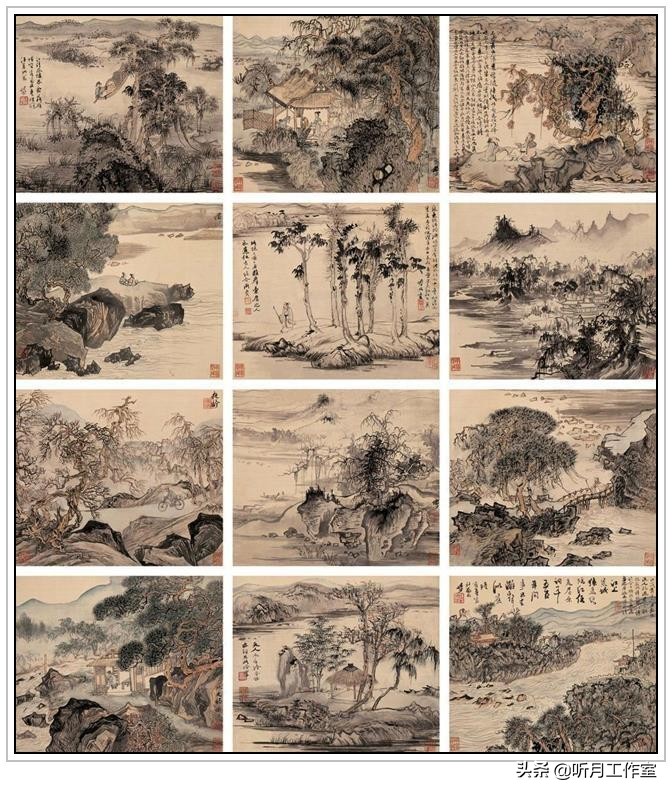 陆俨少山水画教学视频雁荡山写生,杨宝杰老师陆俨少大幅山水画鉴赏