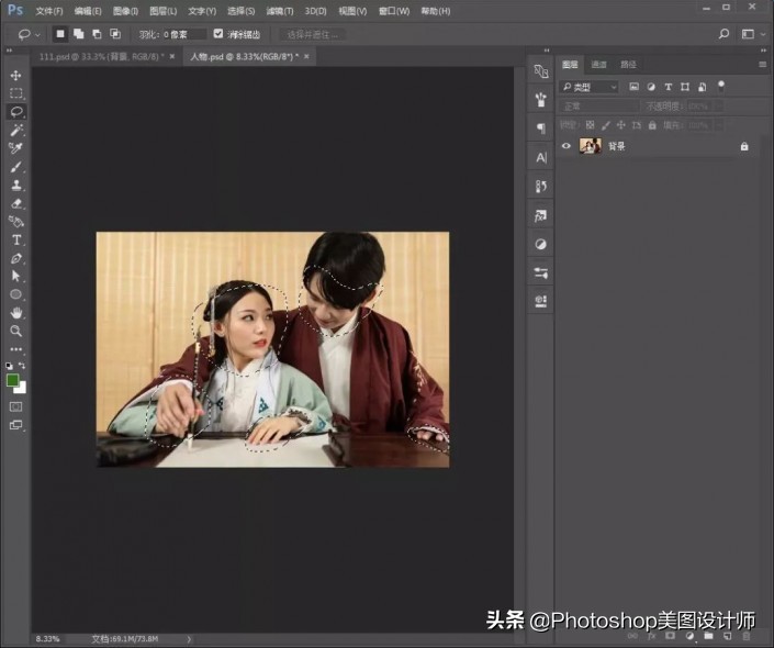 ps怎么制作古风工笔画,ps古风效果制作教程