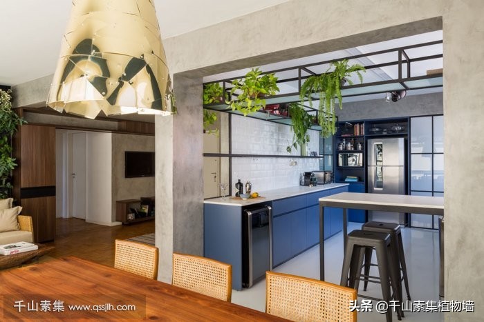 自然风格植物墙效果图,植物墙结合空间设计图