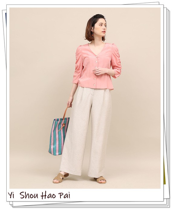 高端麻料抗起皱亚麻裤女,不起皱的亚麻裤阔腿裤