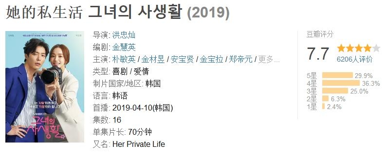 她的私生活金材昱和朴敏英吻戏,朴敏英金材昱超甜