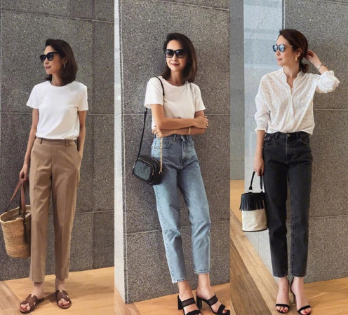 2019夏日本四十岁女人穿搭,中年女性夏天就应该这么穿