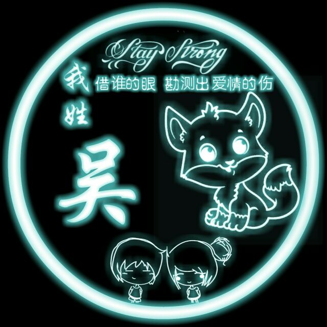 荧光浮雕姓氏头像不负韶华,最火荧光动漫头像