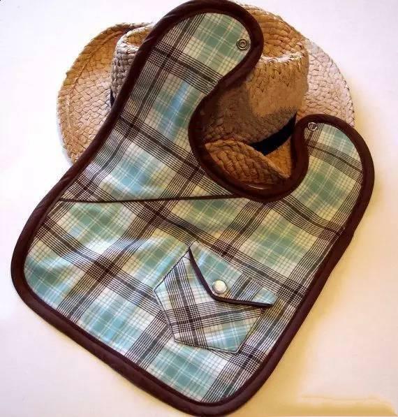 儿童5岁围嘴纯棉布大号,婴儿旧衣服改造围嘴