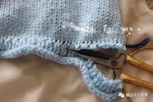 毛衣直接剪断后锁边方法,织毛衣中间出错了