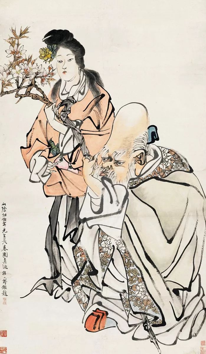 任伯年的经典高清花鸟画作品 (任伯年人物画高清图)