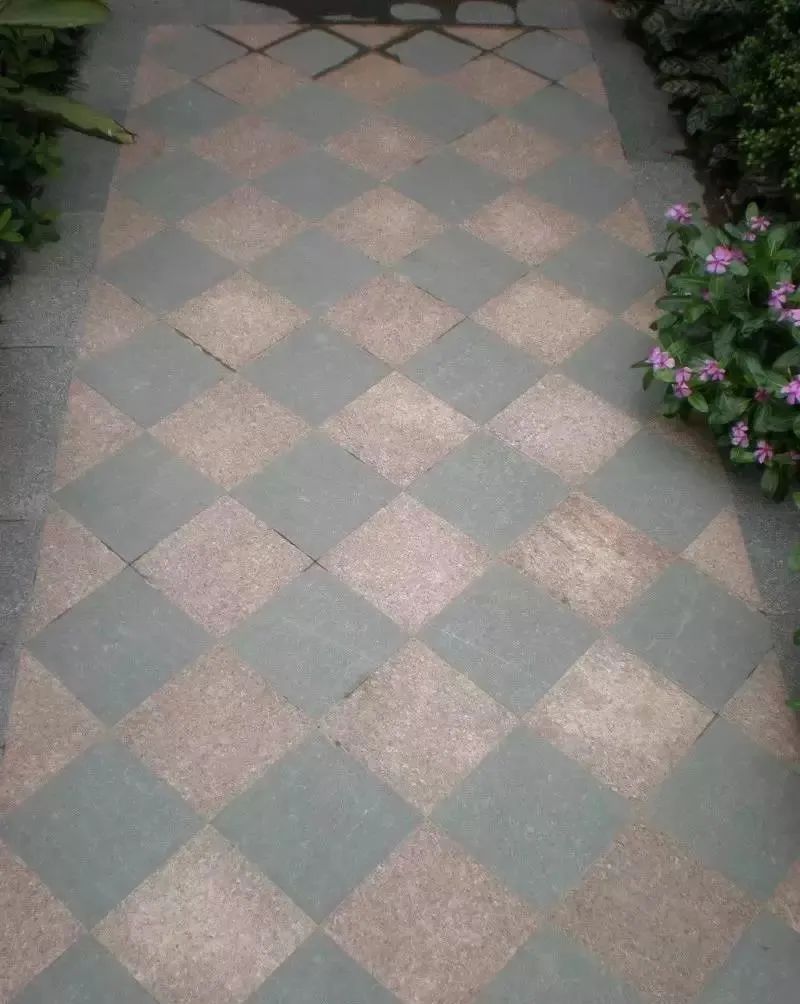 庭院花园石材地板铺设效果,私家庭院最流行的4大铺装方式