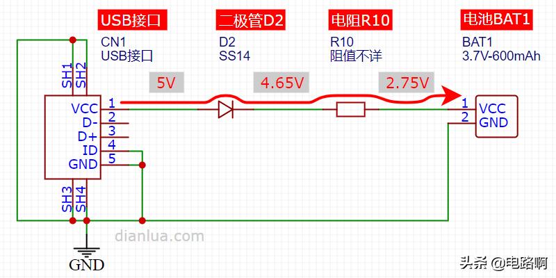 维修火火兔，偶遇最简单的锂电池充电电路，实在是太节省成本了