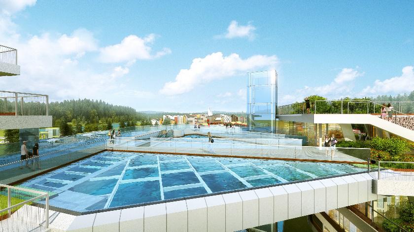 天池临漫江，池南藏鹿苑