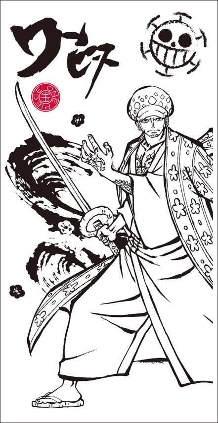 这个罗我爱了!《海贼王》官方公布大量水墨风格美图