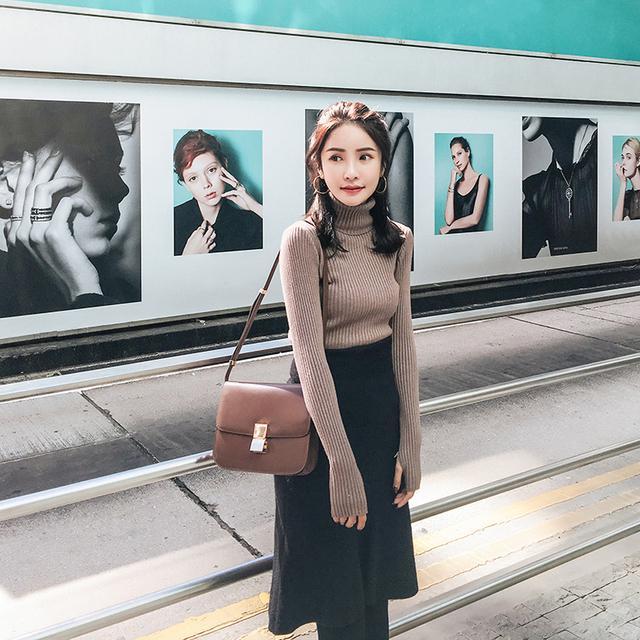 安以轩同款毛衣,高领百搭贴身保暖舒适修身打底衫