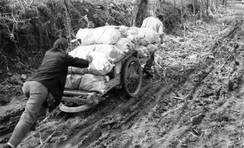 交公粮的农民老照片,农村交公粮老照片