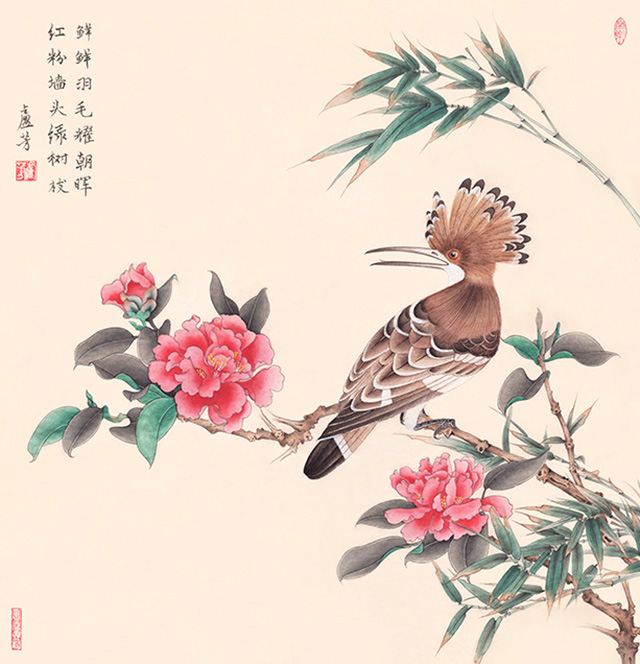 水仙花国画花鸟画图片欣赏,中国画花鸟画背景图片大全