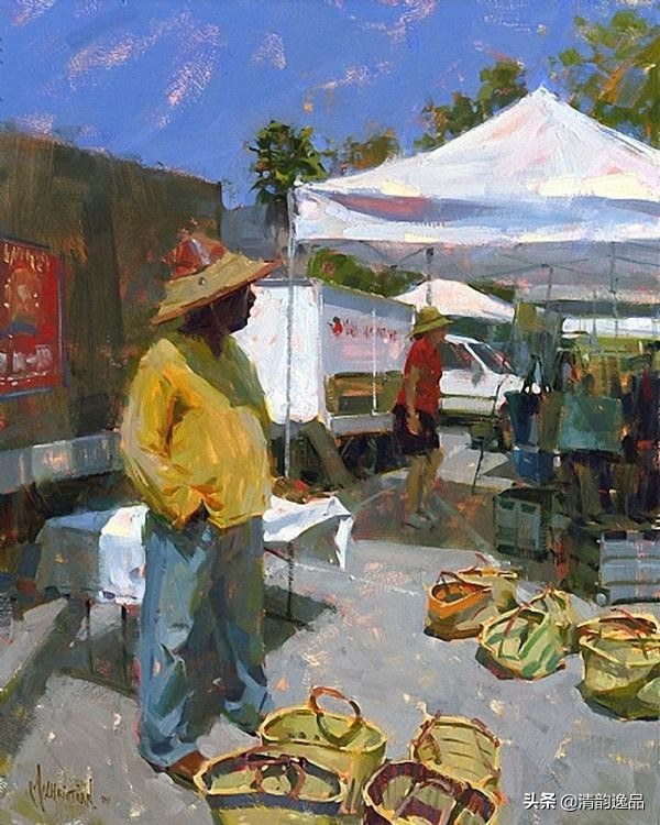 美国艺术家乔biwler油画作品赏析,丽莎印象派油画欣赏